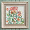 Floral Orange Wall Art - Enchanting Thistle  Framed Print Birch/Marigold Voyage Maison