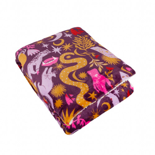  Pink Throws  - Enchanted Printed Sherpa Fleece Throw Pink furn.