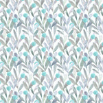 Voyage Maison Enso Printed Cotton Fabric in Aqua