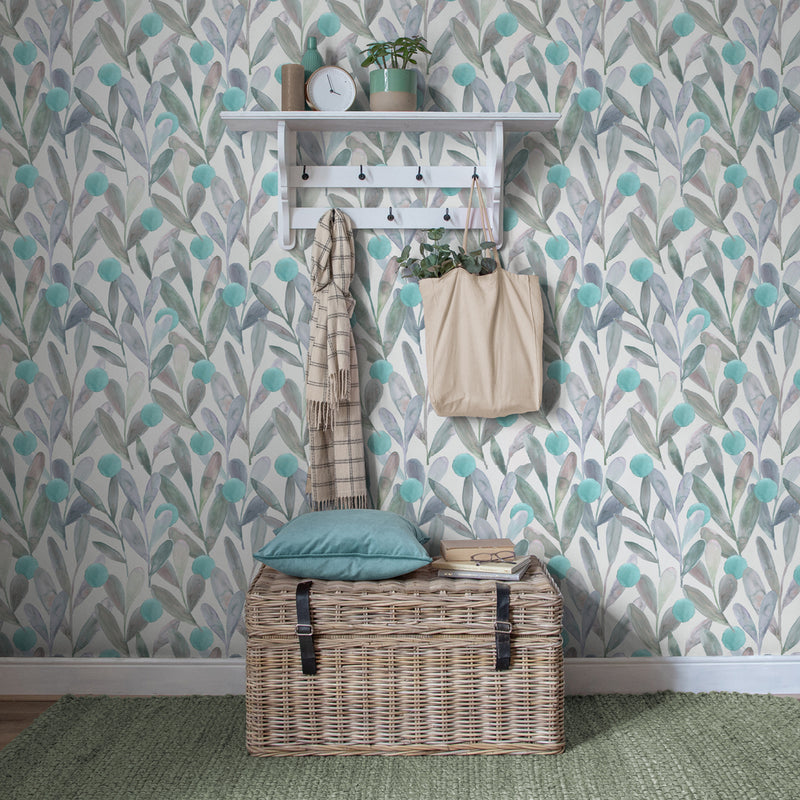 Voyage Maison Enso 1.4m Wide Width Wallpaper in Aqua