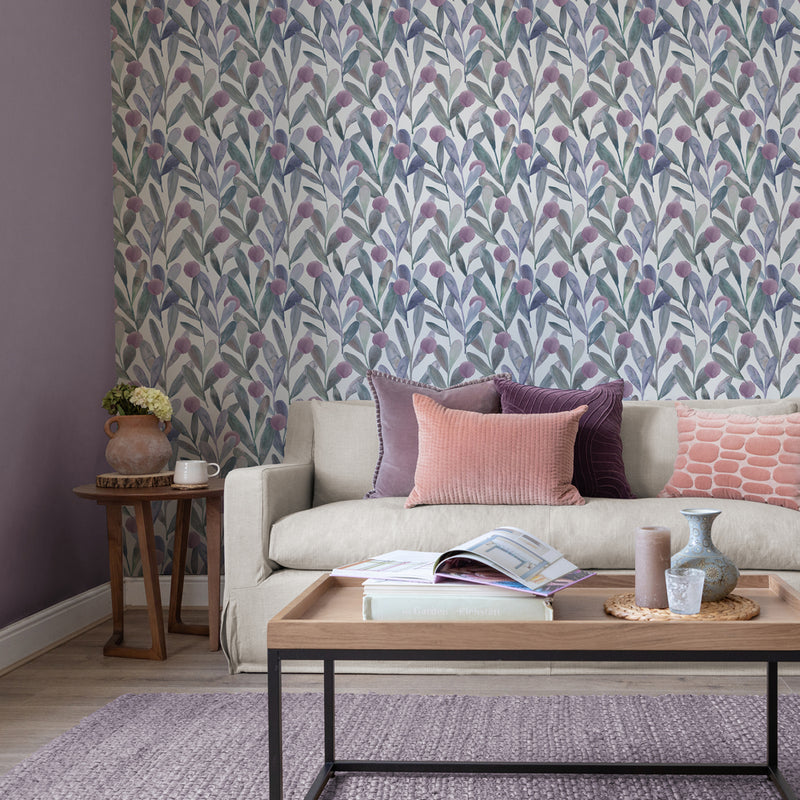 Voyage Maison Enso 1.4m Wide Width Wallpaper in Violet