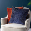 Paoletti Estelle Spotted Cushion Cover in Navy/Ginger