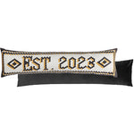 furn. Mosaic Message Established 2023 Draught Excluder in White/Black