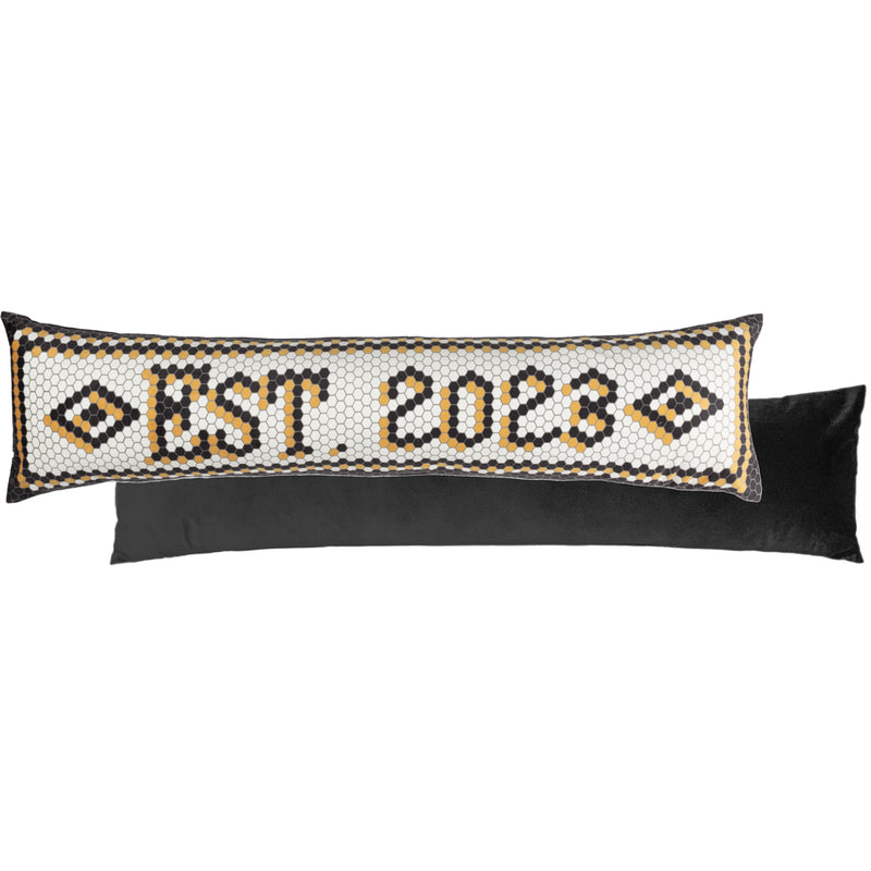 furn. Mosaic Message Established 2023 Draught Excluder in White/Black