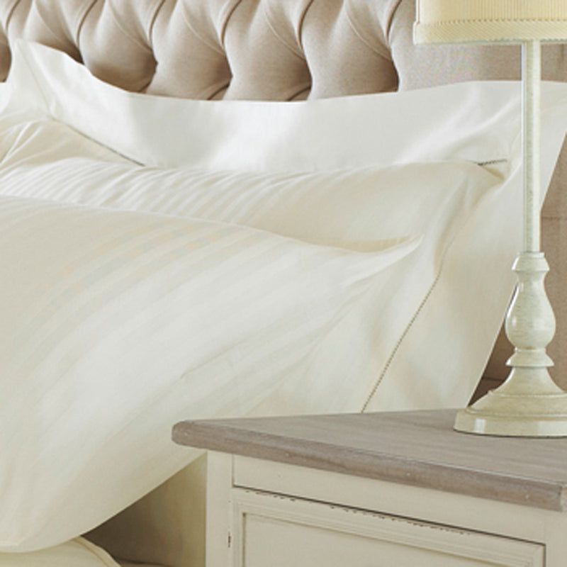 Paoletti Eton Satin Stripe Pillowcase in Cream