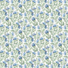 Voyage Maison Ettrick Printed Cotton Fabric in Bluebell Cream