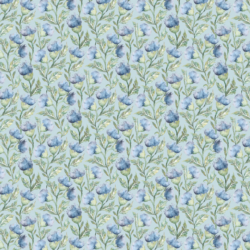 Voyage Maison Ettrick Printed Cotton Fabric in Bluebell