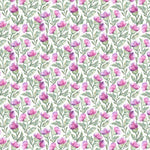 Voyage Maison Ettrick Printed Cotton Fabric in Fuchsia Cream