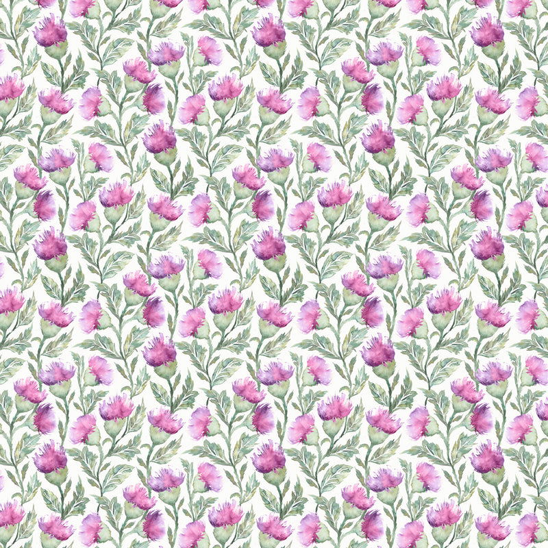 Voyage Maison Ettrick Printed Cotton Fabric in Fuchsia Cream