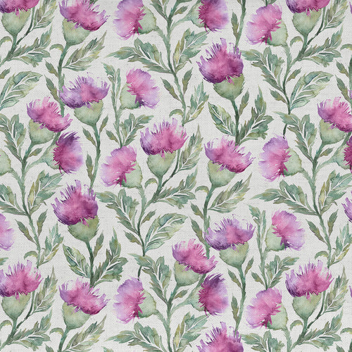 Voyage Maison Ettrick Printed Cotton Fabric in Fuchsia Cream