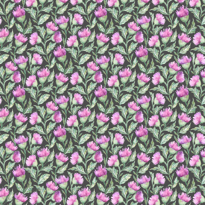 Voyage Maison Ettrick Printed Cotton Fabric in Graphite