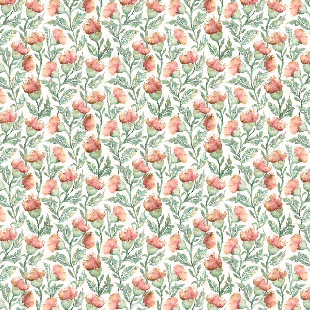 Ettrick Rust Linen Printed Cotton Fabric | Orange Fabric | Voyage ...