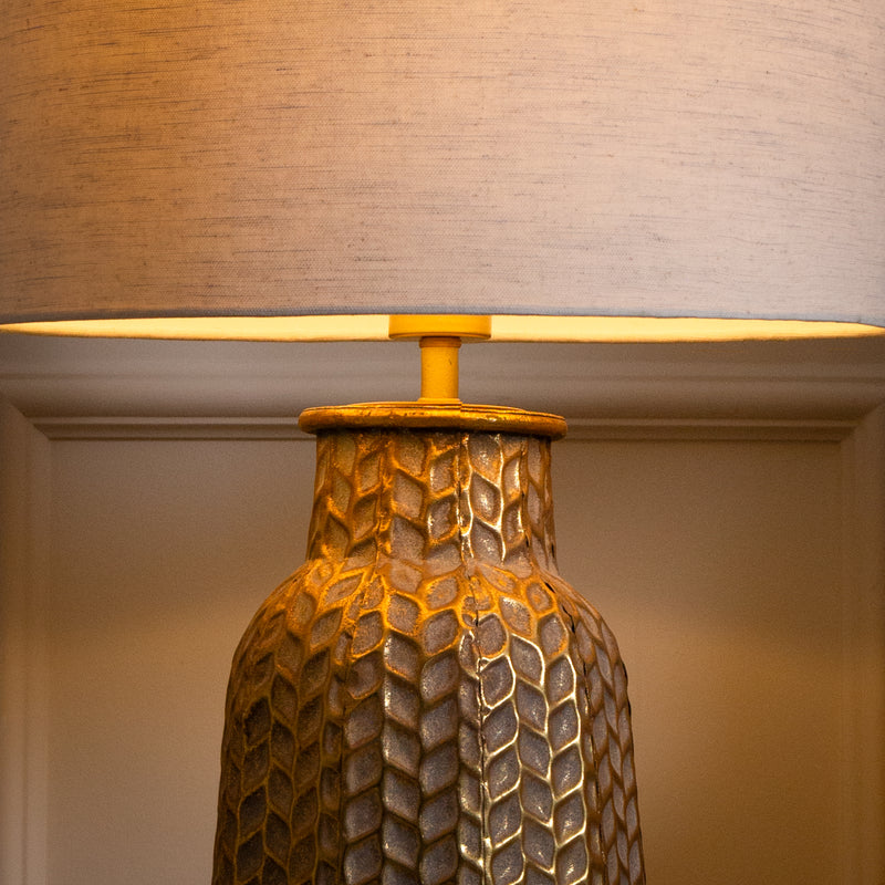 Geometric Gold Lighting - Evanora  Lamp Base Gold/Whitewash Voyage Maison