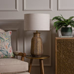 Geometric Gold Lighting - Evanora  Lamp Base Gold/Whitewash Voyage Maison