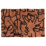 Abstract Red Bathroom - Everybody  Bath Mat Pecan/Black Furn