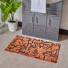 Abstract Red Bathroom - Everybody  Bath Mat Pecan/Black Furn