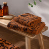 furn. Everybody Abstract Jacquard Towels in Pecan