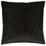 Paoletti Evoke Cut Velvet Cushion Cover in Black