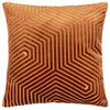 Paoletti Evoke Cut Velvet Cushion Cover in Brick