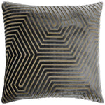 Paoletti Evoke Cut Velvet Cushion Cover in Charcoal