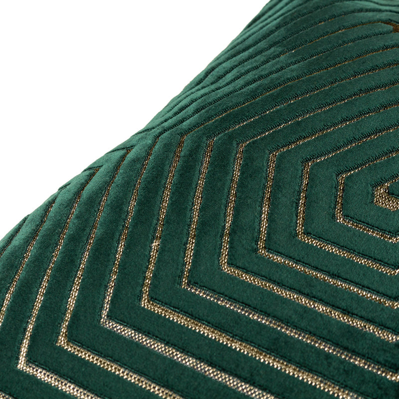 Paoletti Evoke Cut Velvet Cushion Cover in Emerald