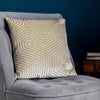 Paoletti Evoke Cut Velvet Cushion Cover in Ivory