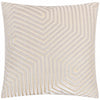 Geometric White Cushions  - Evoke Cut Velvet Cushion Cover Oyster Paoletti