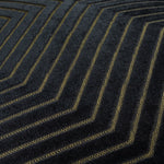Geometric Black Cushions  - Evoke Cut Velvet Cushion Cover Black Paoletti