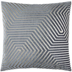 Geometric Grey Cushions  - Evoke Cut Velvet Cushion Cover Charcoal Paoletti