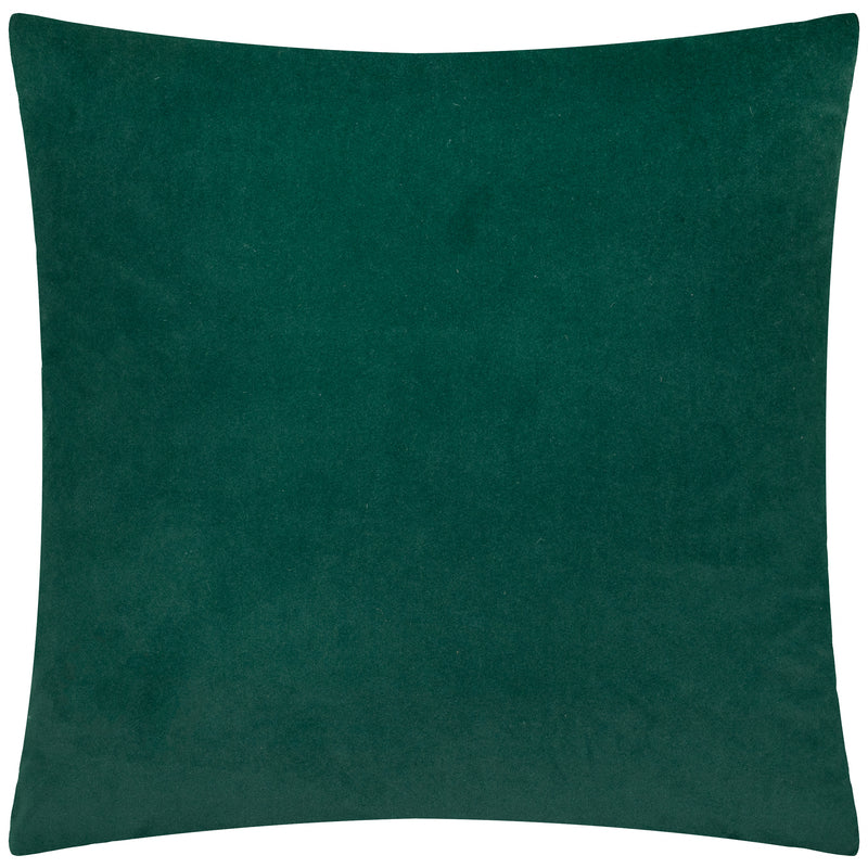 Geometric Green Cushions  - Evoke Cut Velvet Cushion Cover Emerald Paoletti