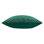 Geometric Green Cushions  - Evoke Cut Velvet Cushion Cover Emerald Paoletti