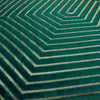 Geometric Green Cushions  - Evoke Cut Velvet Cushion Cover Emerald Paoletti