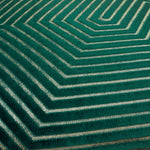Geometric Green Cushions  - Evoke Cut Velvet Cushion Cover Emerald Paoletti