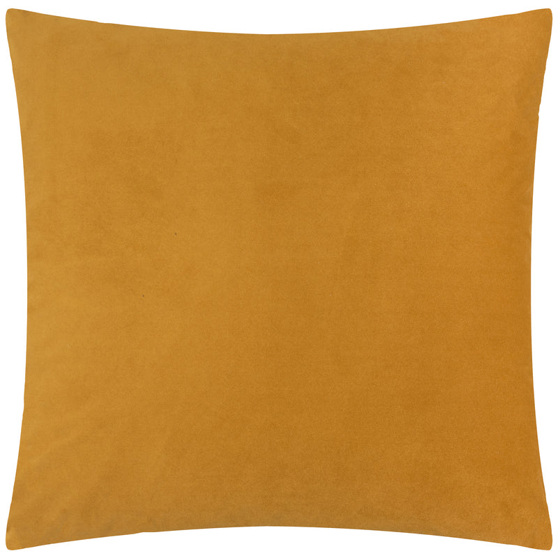 Geometric Yellow Cushions  - Evoke Cut Velvet Cushion Cover Gold Paoletti