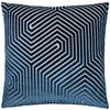 Geometric Blue Cushions  - Evoke Cut Velvet Cushion Cover Navy Paoletti