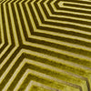 Geometric Green Cushions  - Evoke Cut Velvet Cushion Cover Olive Paoletti