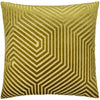 Geometric Green Cushions  - Evoke Cut Velvet Cushion Cover Olive Paoletti