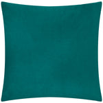 Geometric Blue Cushions  - Evoke Cut Velvet Cushion Cover Teal Paoletti