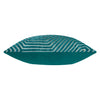 Geometric Blue Cushions  - Evoke Cut Velvet Cushion Cover Teal Paoletti