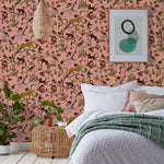 furn. Exotic Wildlings Wallpaper in Blush