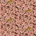 furn. Exotic Wildlings Wallpaper Sample in Blush