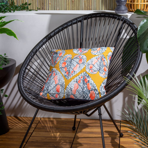 Jungle Yellow Cushions - Ebon Wilds Mahari Outdoor Cushion Cover Saffron Wylder