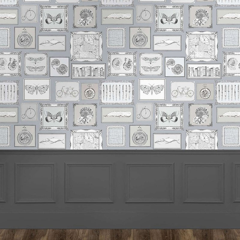 Voyage Maison Expedition 1.4m Wide Width Wallpaper in Charcoal