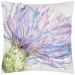 Floral Purple Cushions - Expressive Thistle Outdoor Polyester Filled Cushion Purple Voyage Maison