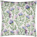 Floral Purple Cushions - Expressive Thistle Outdoor Polyester Filled Cushion Purple Voyage Maison