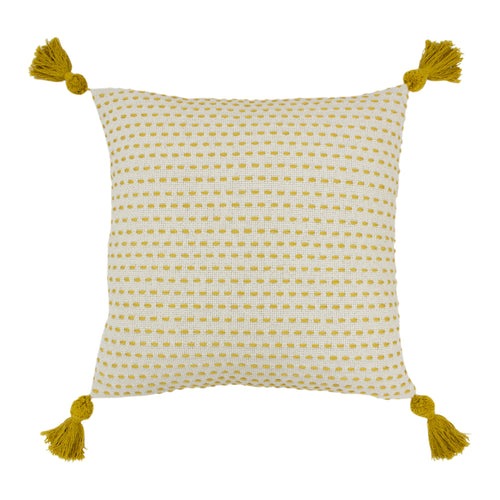  Yellow Cushions - Ezra Embroidered Cushion Cover Ochre furn.