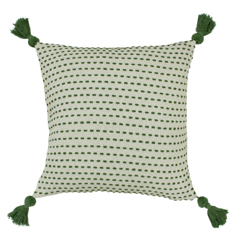 furn. Ezra Embroidered Cushion Cover in Sage