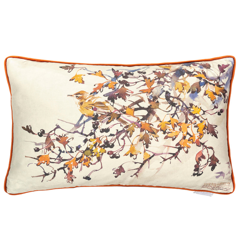 Floral Orange Cushions - Fairfield Printed Cushion Cover Auburn Darren Woodhead