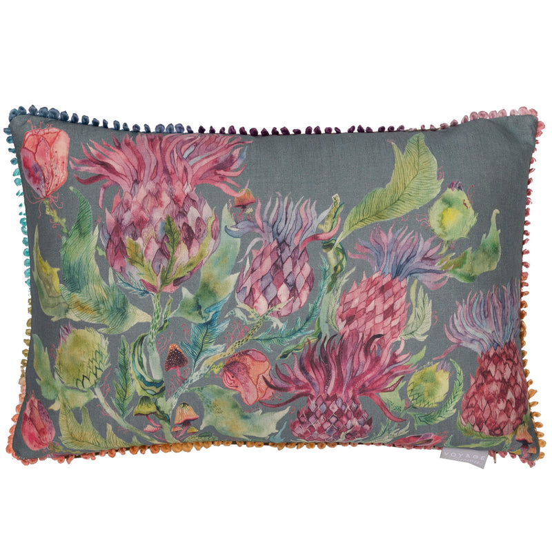 Floral Green Cushions - Fairytale Bristles Printed Cushion Cover Forest Voyage Maison