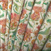 Floral Orange Fabric - Fairytale Bristles Printed Cotton Fabric (By The Metre) Marigold Voyage Maison